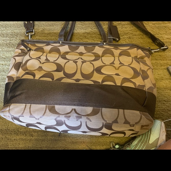 Coach XL Canvas Diaper Bag and Changing Pad - Picture 3 of 14